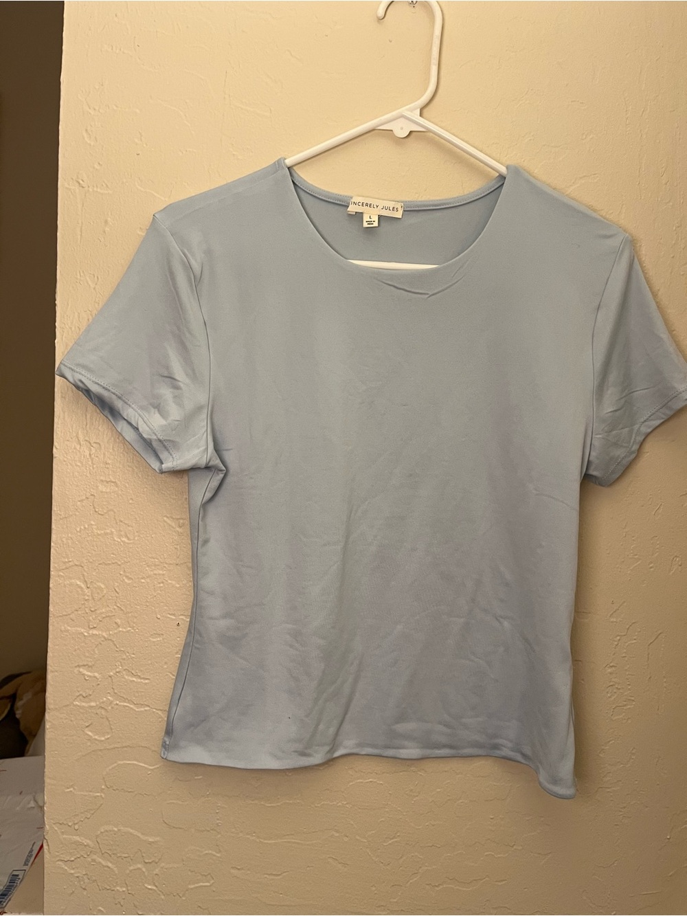 Sincerly Jules Soft Sky Blue Short Sleeve Tee